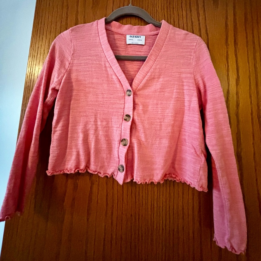 Girls cropped 3/4 sleeve cardigan size 10-12
